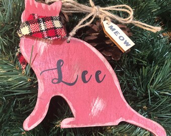 Cat ornament- personalized cat ornament- cat Christmas ornament- ornament cat- cat lover gift- cat lovers gift- personalized cat gift