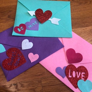 felt envelope- Valentine envelope- Valentine gift- envelope- personalized envelope- envelope for gift