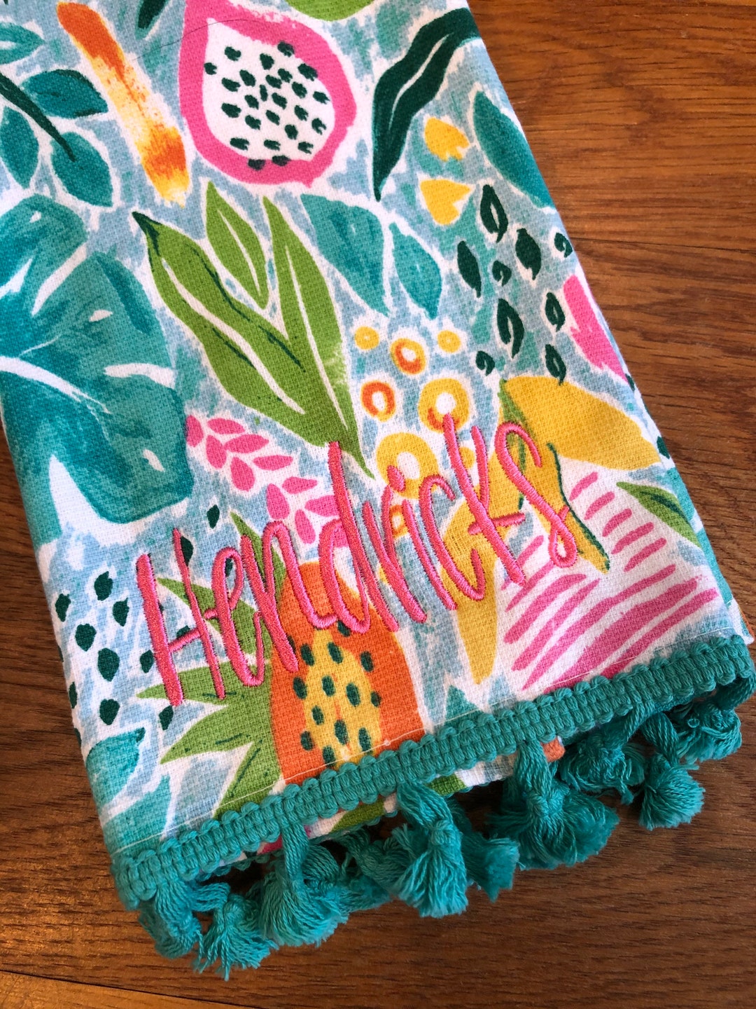 Personalized Spring Towel Spring Towel Fringe Towel Spring Personalized