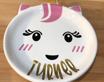 Unicorn trinket tray- unicorn jewelry dish- unicorn ring dish- unicorn lover gift- unicorn trinket dish- jewelry trinket tray