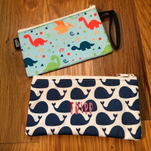 Snack bag- reusable snack bag- dinosaur snack bag- snack bag reusable- personalized snack bag- monogram snack bag