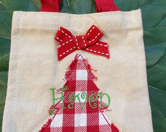 Mini Christmas tote bag- mini Christmas tote- mini Christmas purse- toddler Christmas tote- toddler Christmas purse