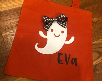Halloween treat bag- trick or treat bag- personalized trick or treat bag- personalized treat bag- personalized halloween bag