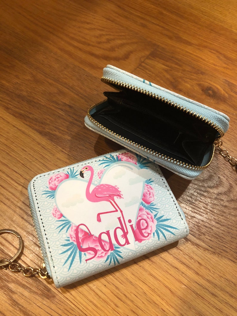 Personalized Wallet Flamingo Wallet Flamingo Billfold Etsy