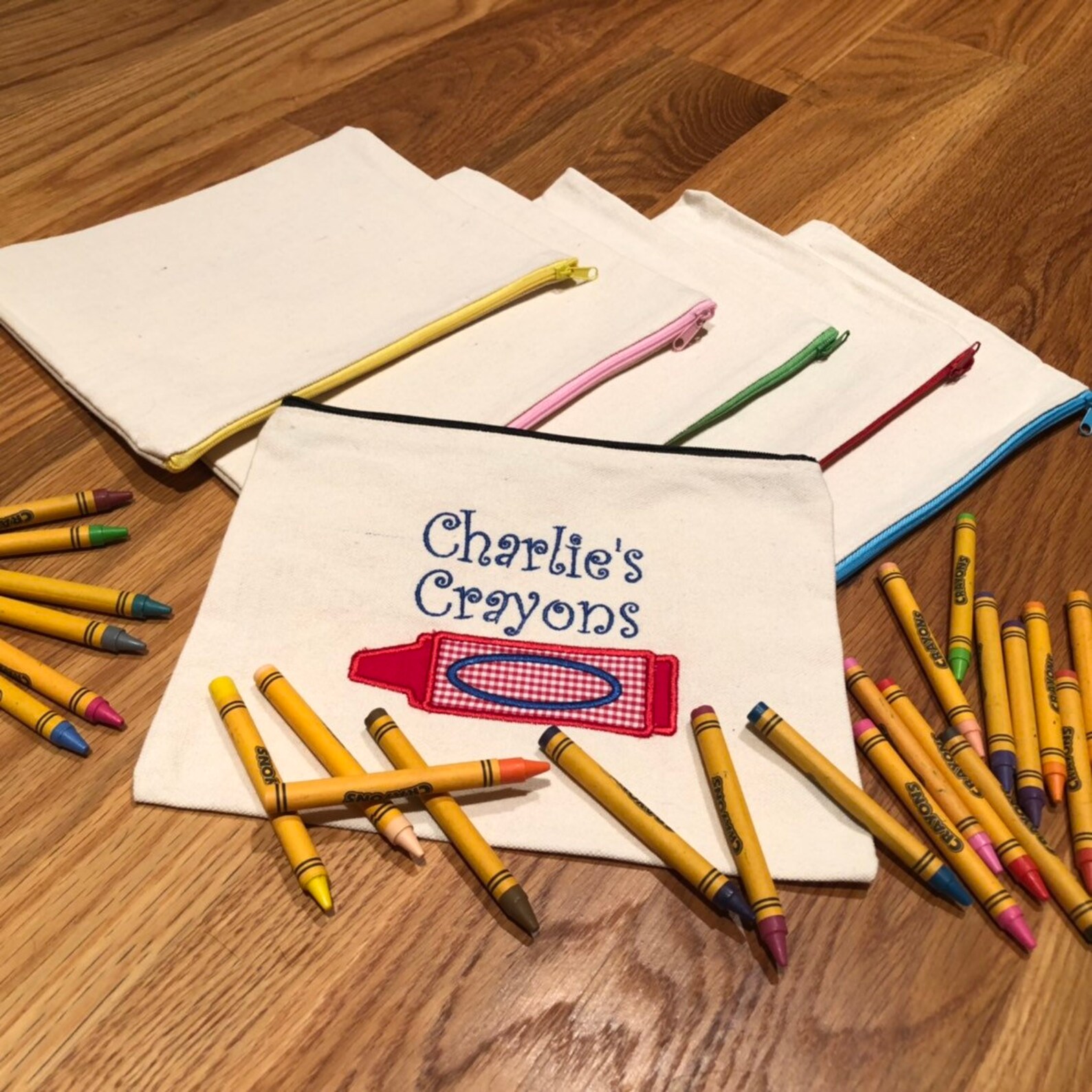 Personalized crayon bag crayon bag pencil bag personalized Etsy.de