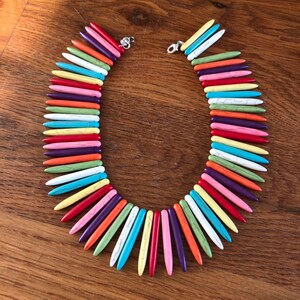rainbow choker- rainbow necklace- choker- colorful choker- colorful necklace- gift for her- statement piece- statement choker