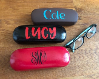 eyeglasses case- glasses case- monogrammed glasses case- personalized glasses case- case for glasses- gift for her- childs glasses case