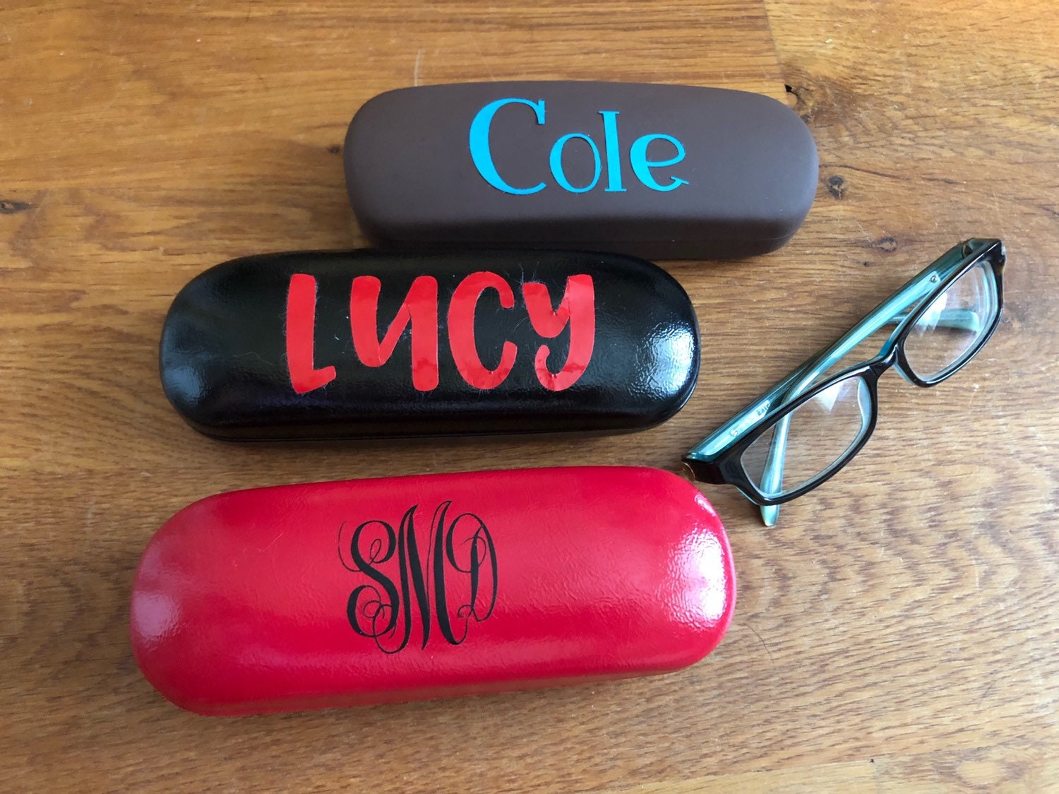 monogrammed glasses case