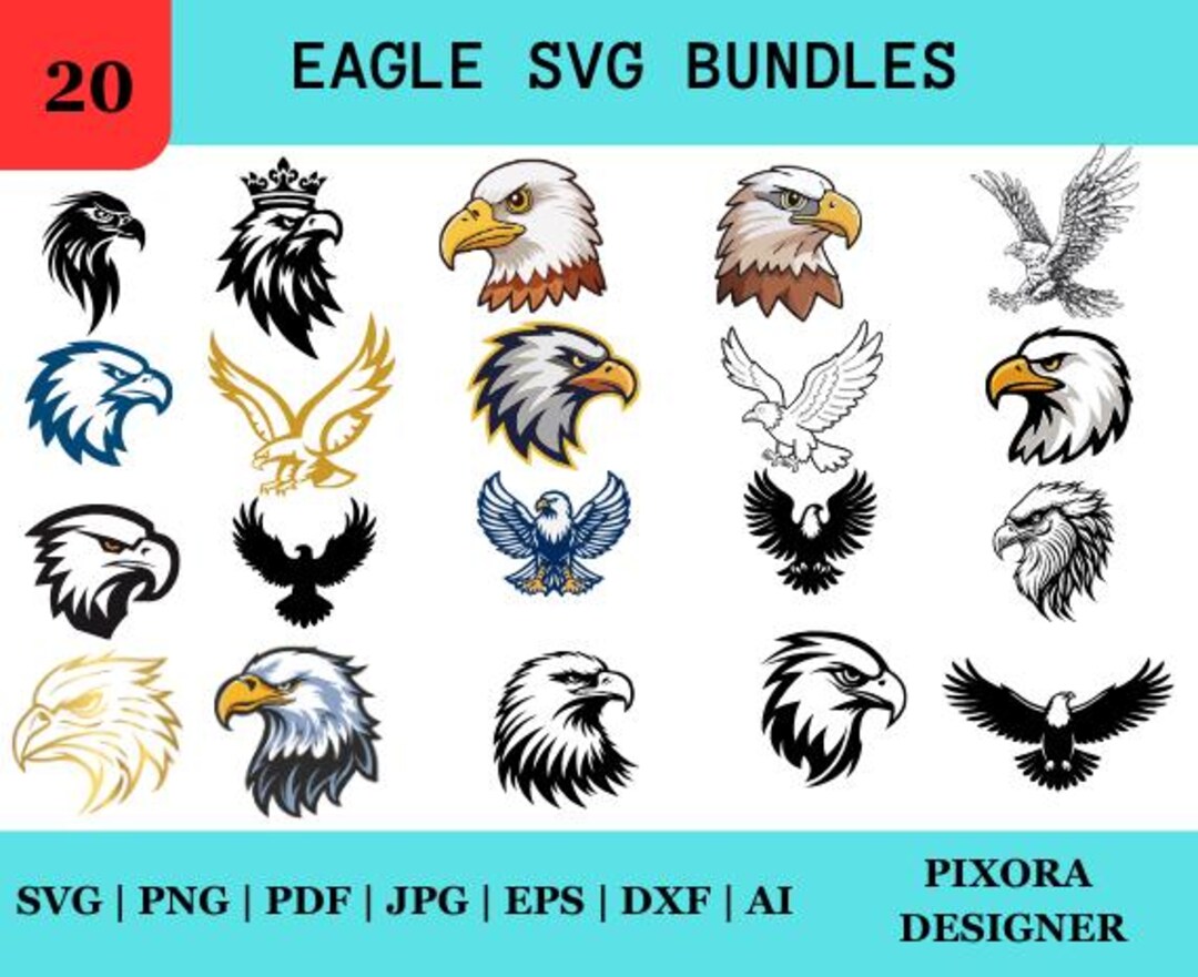 Eagle SVG Bundle | Cricut & Silhouette Cutting Files (digital Download ...
