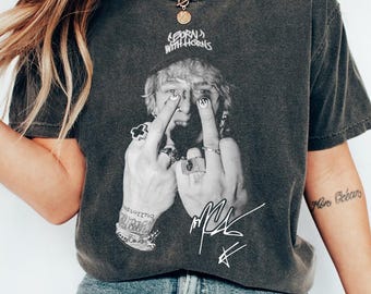 MGK Born With Horns Tee, Machine Gun Kelly Grunge Era Shirt, Bulletproof Vintage Rock Graphic Merch, Dark Streetwear T-Shirt