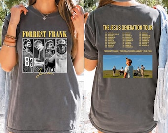 Forrest Frank T-Shirt, Vintage Jesus Generation Tour Dates Shirt, Two Sided Retro Christian Graphic Tee, Classic Black Concert Apparel