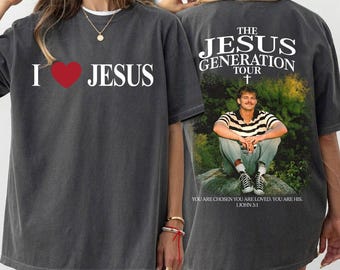 Forrest Frank Shirt, The Jesus Generation Tour Tee, Vintage Christian Graphic Shirt, Retro Faith Comfort Colors Oversized Shirt, Jesus Lover