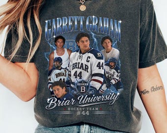 Garrett Graham T-Shirt, Vintage Briar University Hockey Tee, Retro Bootleg Style Bookish Top, Comfort Colors Pepper Shirt, Book Lover Gift
