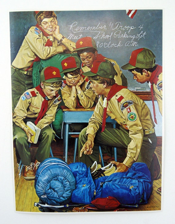 Vintage 1981 Joseph Csatari The Patrol Leader Boy Scouts Of America Print 