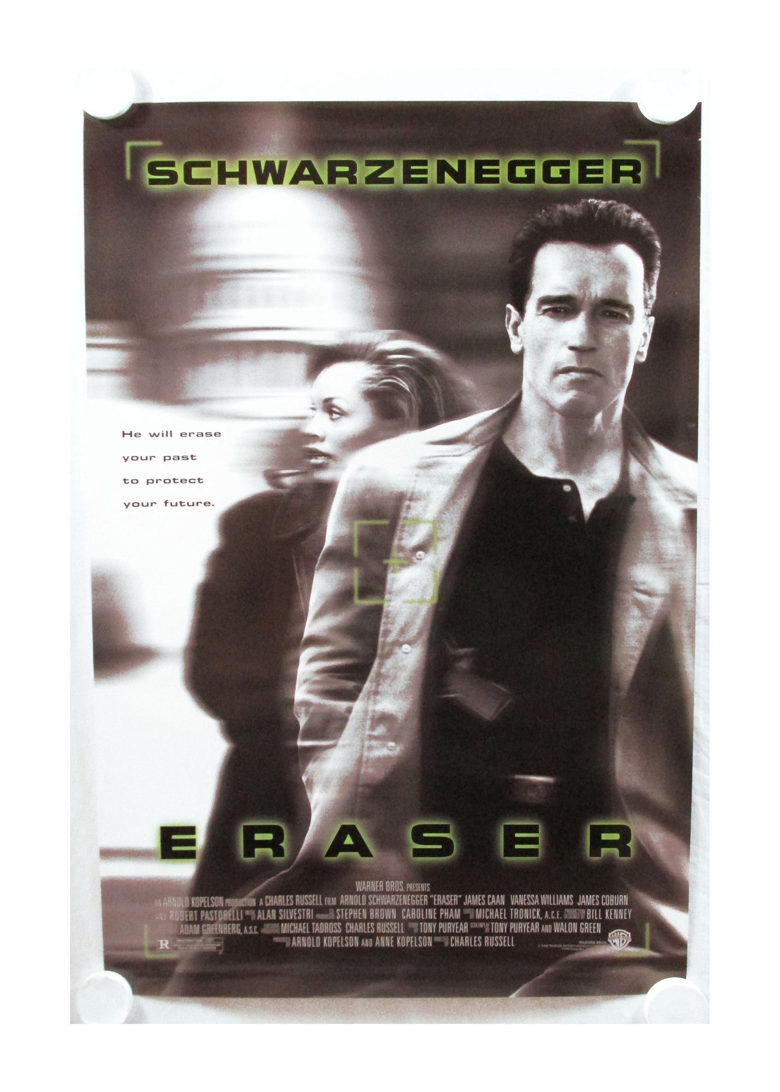 Vintage 1996 Eraser Two Sided Original Movie Theater Poster Etsy