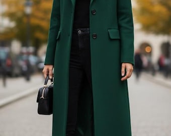 Eenvoudig naaipatroon lange jas, dames trenchcoat, maten XS-XXL (pdf-download)