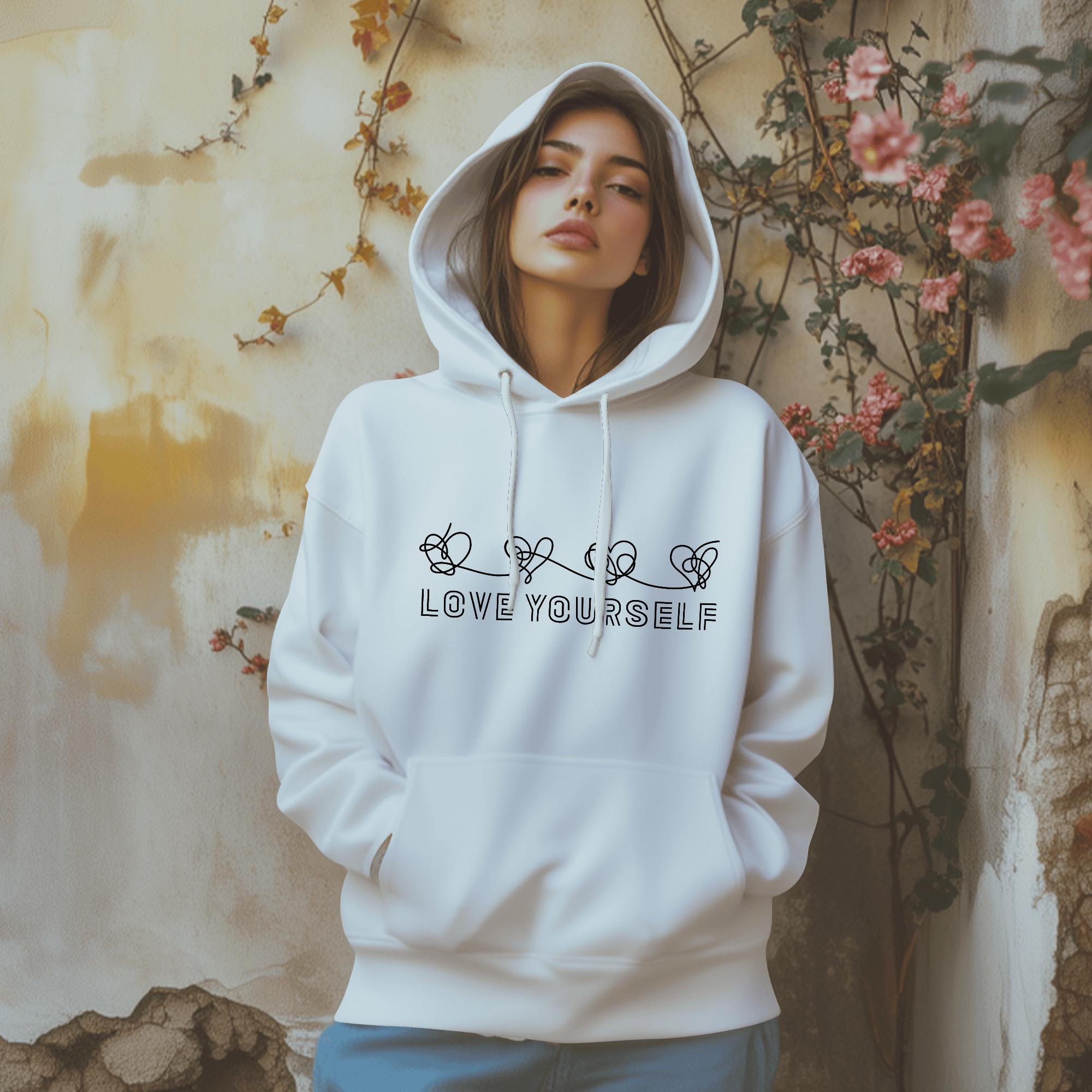 Sweat-shirt BTS Love Yourself Noir & Rose - Col Montant - Taille 2XL - Neuf Sans étiquette