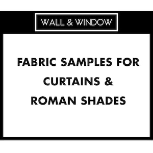 Fabric Samples for Curtains, Roman Shades, Valances, Upholstery & Other Home Decor Furnishings