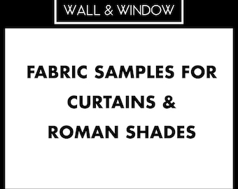 Fabric Samples for Curtains, Roman Shades, Valances, Upholstery & Other Home Decor Furnishings