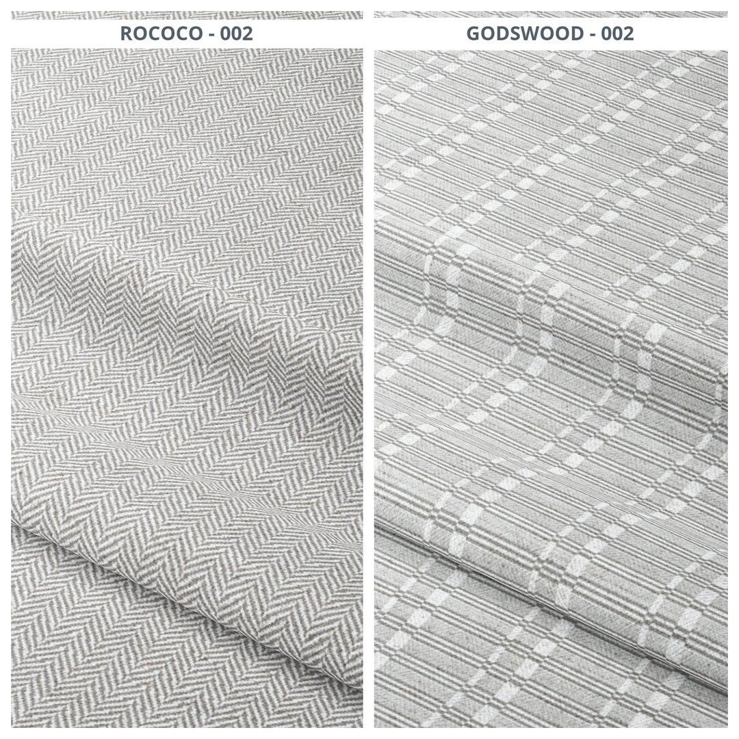 Gray Rattan Linen Gray Herringbone/ Rattan Striped Fabric by Yard for Furniture ...