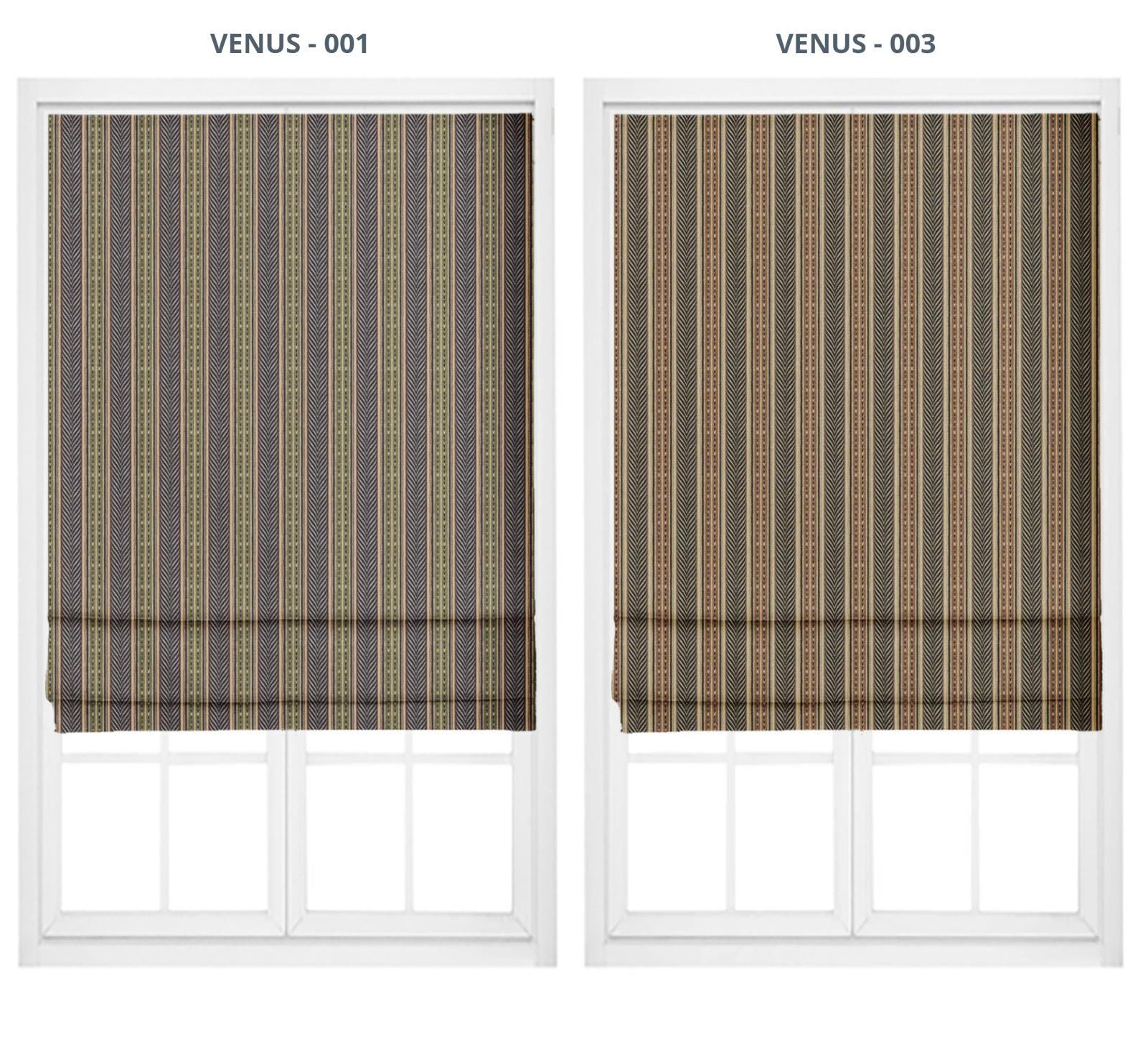 Striped Velvet Roman Shaded. Lined Custom Sized Fabric Window