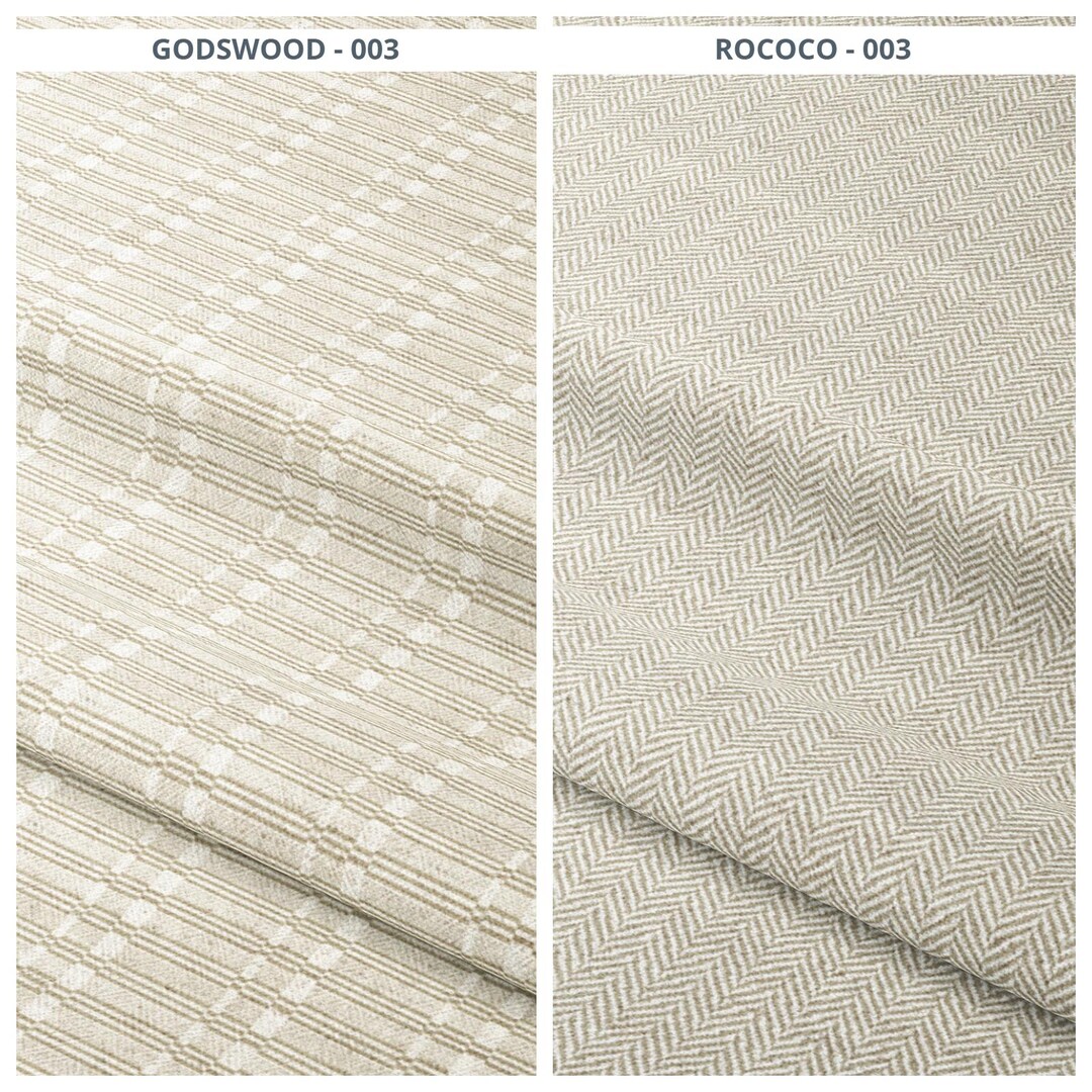 Beige Rattan Linen Beige Herringbone/ Rattan Striped Fabric by Yard for Furniture ...