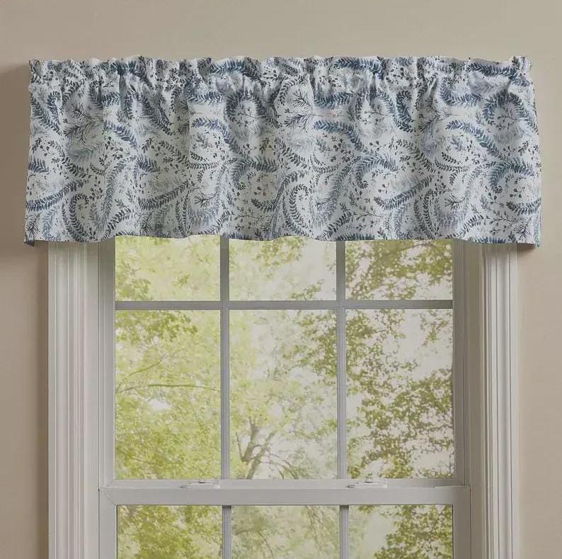 Custom Rod Pocket Valance With Header Frill. Pole-mounted Window ...