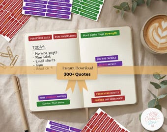 Confidence Quote Stickers – Empowering Journal Ephemera (Digital Download)