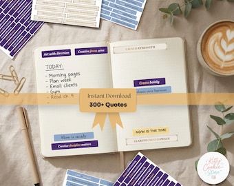 Inspirational Quote Journal Labels – Printable Ephemera (Digital Download)