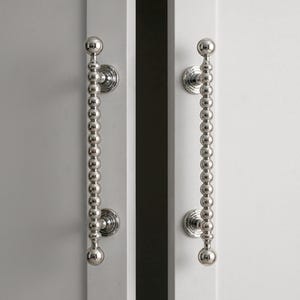 Polished Chrome Beaded Ball Cabinet Pulls: Modern Wardrobe Door Handle