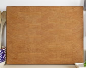 End-grain beech cutting board – professional butcher block for foodies & chefs: 40x30x4,5cm