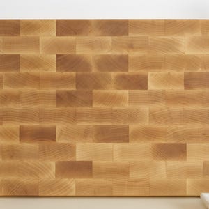 Tabla de cortar de arce duro de grano final – bloque de carnicero profesional para amantes de la gastronomía y chefs: 40x30x4,5 cm