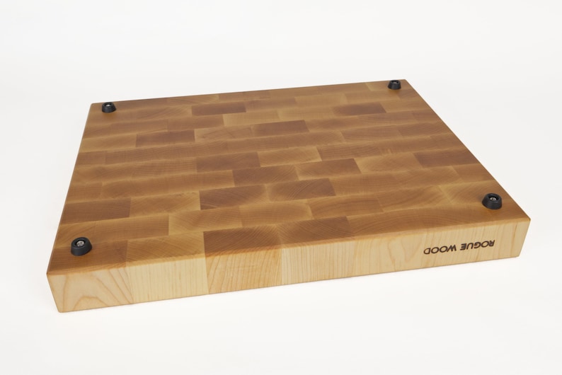 Planche à découper en érable dur - bloc de boucher professionnel pour les gourmets et les chefs : 40 x 30 x 4,5 cm image 4