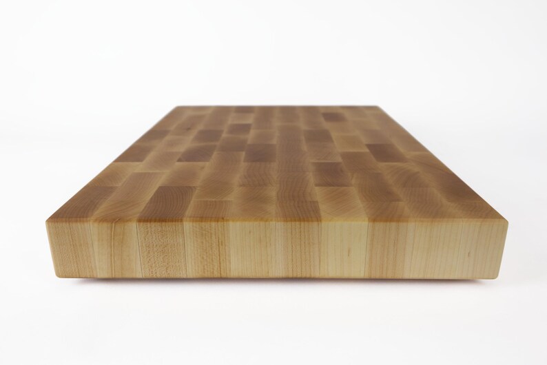 Planche à découper en érable dur - bloc de boucher professionnel pour les gourmets et les chefs : 40 x 30 x 4,5 cm No finger grooves