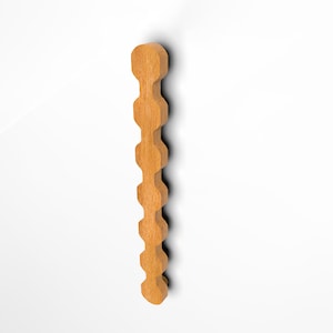 Puxador ondulado de madeira, em carvalho, bordo, freixo e faia, para gavetas, armários de cozinha, cômodas e móveis, vários tamanhos de 2 a 12 polegadas (5 a 30 cm) de centro a centro.