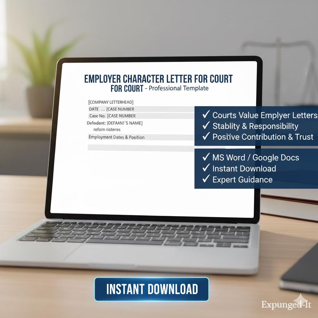 Employer Character Reference Letter for Court | Employment Reference ...