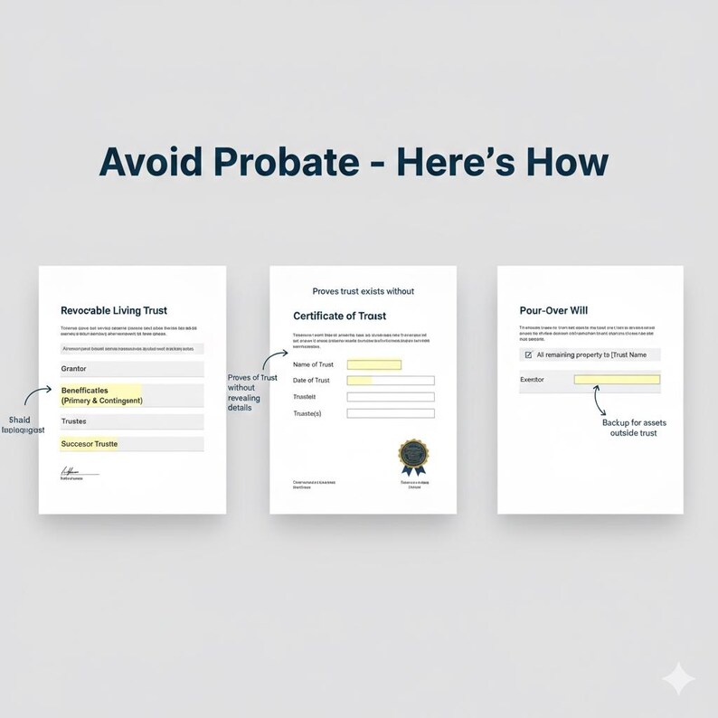 Living Trust Kit - Avoid Probate Estate Planning Templates - Etsy