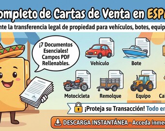 Carta de Venta Espanol - Kit Completo Verkaufsschein