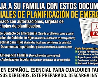 Kit Preparacion Familiar Inmigracion - Dokumenten-Emergencia Espanol