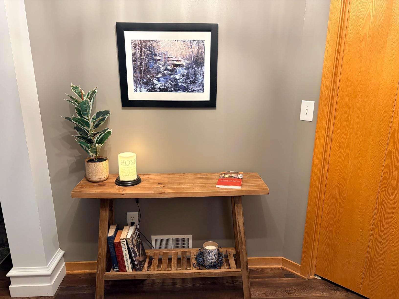 Reclaimed Wood Entryway Table: Rustic Farmhouse Console With 2-tier ...