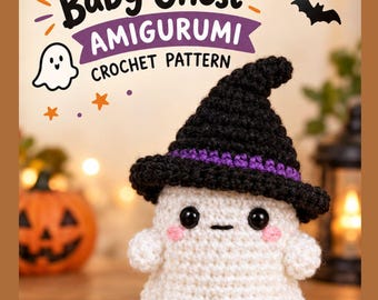 Baby Ghost Crochet Pattern, Halloween Amigurumi PDF