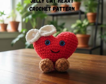 Häkelherz Plüsch Amigurumi PDF Pattern - Amigurumi Toy (Digitaler Download)