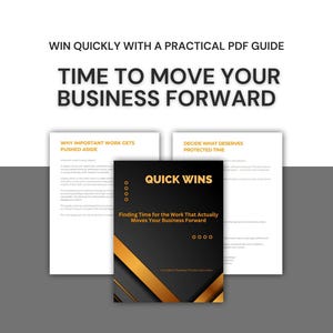 Encontrando tempo para o trabalho que realmente impulsiona seu negócio | Guia de Resultados Rápidos (PDF)