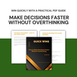 Sneller beslissingen nemen zonder te veel na te denken | Quick Win-gids voor bedrijven (pdf)