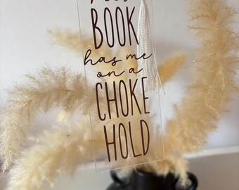 Clear Acrylic Bookmark, Book Quote Tassel, Reader Gift, Bookish Accessory