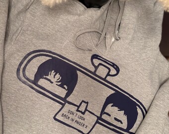Oasis Inspired Hoodie, Don't Look Back Graphic Sweatshirt, Oversized Indie Band Apparel