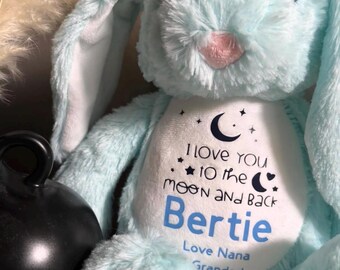Personalised Baby Bunny | Custom Name Plush Toy, Keepsake Gift