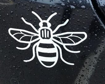 Manchester Bee Vinyl Sticker | 4x4 Waterproof Decal (Car, Laptop)