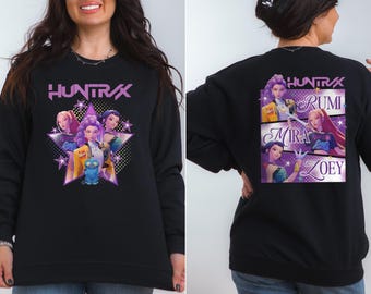 Sudadera Huntrix, camiseta de Demon Hunters, sudadera con capucha de Demon Hunter Kpop, sudadera de Huntrix para chicas, camiseta de fan de Saja para chicas, sudadera de películas Kpop
