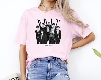 Camiseta de Stray Kids, camiseta del concierto de Kpop de Stray Kids, camiseta de la gira mundial de Stray Kids, camiseta de Skz